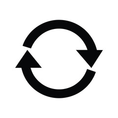 Refresh icon vector, reload icons set isolated black and white