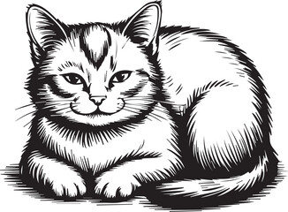 black cat cartoon silhouette