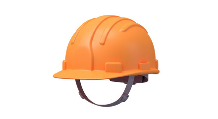 Isolated Orange Hard Hat for Construction Safety