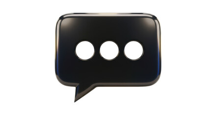 Isolated Dark Chat Bubble Conversation Dialogue