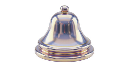 Isolated Golden Service Bell Close-up