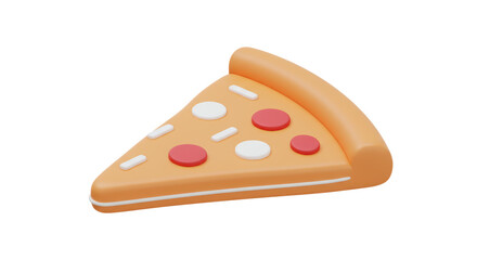 Isolated Slice of Pepperoni Pizza