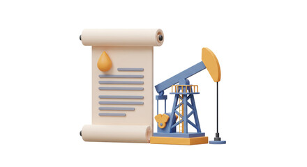 Isolated Oil Well Contract with Drop