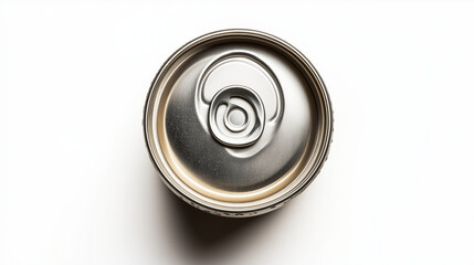 Stainless steel can isolated on white background in high resolution