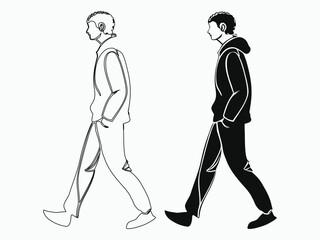 A black vector illustration shows the silhouettes of a woman and couple, a simple sketch of love
