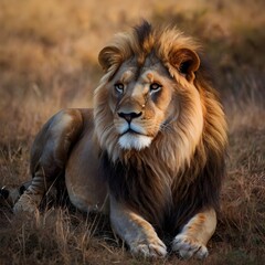 male lion in the wild
