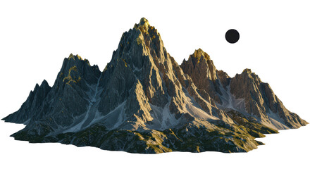 Isolated Mountain Range Landscape With Dark Spot © Laura