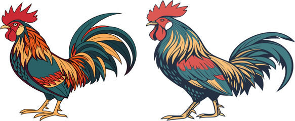 fantastic and artistic representation of rooster head logo, full of details, realistic hd - generated by ai © Lam