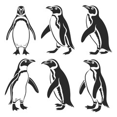 Naklejka premium Simple Penguin Vector Pack for Logos, Stickers, and Graphic Design