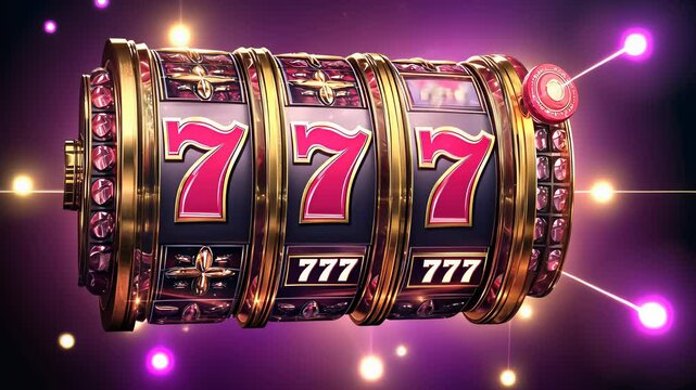 Classic slot machine spinning with bright lights and vibrant colors creates excitement at late-night casino