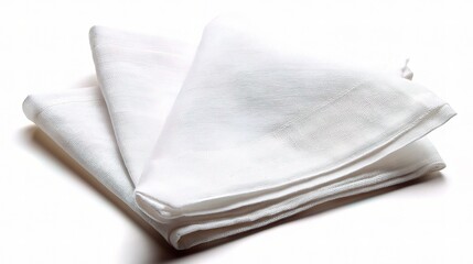 White Cloth Napkins Stacked on Each Other for Dining Decor