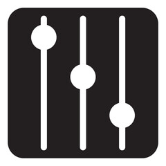 Equalizer control icon Vector logo outline