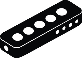 black and white plastic buttons
