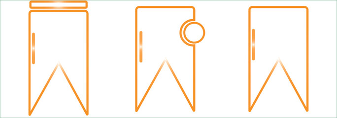 bookmark icons vector illustration set