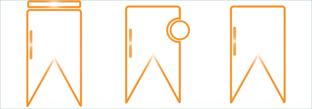 bookmark icons vector illustration set