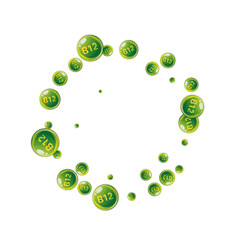 Vitamin B12 messy round pills.