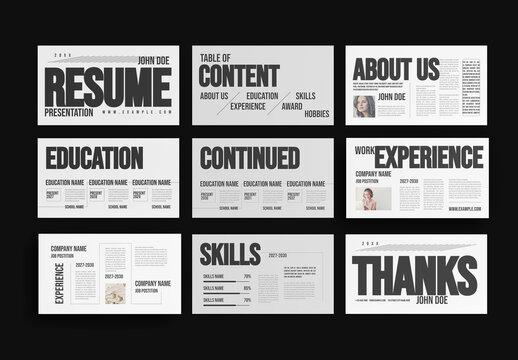 Resume Presentation Template