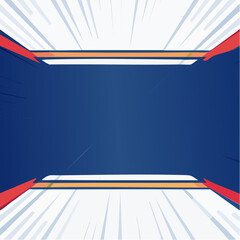 Flat vector-style web banner frame for business video, using a modern combination of white and navy lines. Highlights in yellow subtly guide the eye3