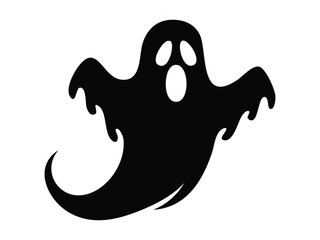 Fototapeta premium Glowing Halloween Ghost Vector Art