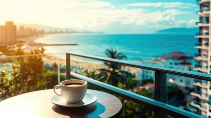 Obraz premium Coastal coffee break (1)