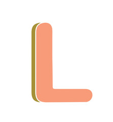 vector illustration of an uppercase L