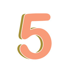 vector illustration of a number 5