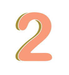 Fototapeta premium vector illustration of a number 2