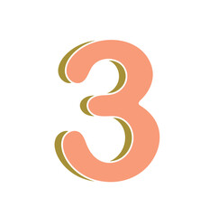 Fototapeta premium vector illustration of a number 3