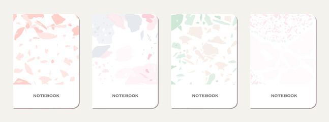 Fototapeta premium Notebook cover design. Terrazzo abstract