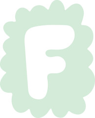 hand drawn font of the letter F