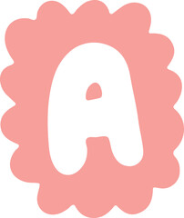 hand drawn font of the letter A