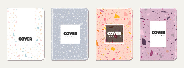 Notepad cover design. Terrazzo abstract