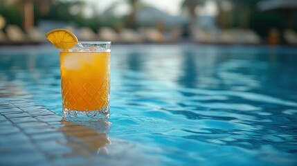Refreshing poolside drink