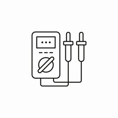 electrical test equipment icon sign vector