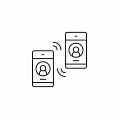 mobile call icon icon sign vector