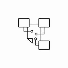 Fototapeta premium network structure diagram icon sign vector