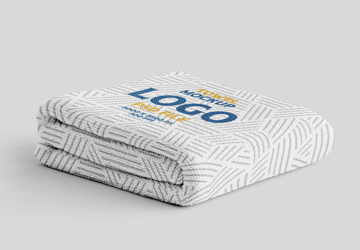 Folded Towel Mockup for Creative Design and Branding Projects