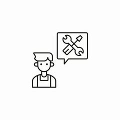 technical assistance provider icon sign vector