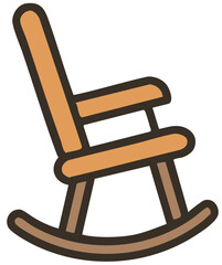wooden rocking chair
