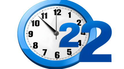 Professional Smooth Blue Repeat Clock Pictograph for Designs and Projects