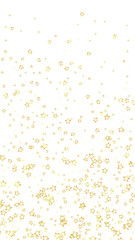 Gold sparkling star confetti.