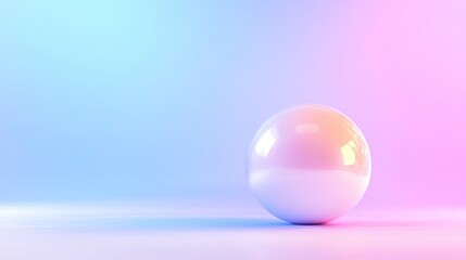 Smooth sphere in soft pastel light