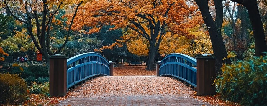 Tranquil Autumn Day in the City Park