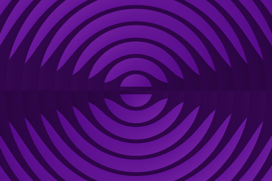 Abstrakcyjny wz&oacute;r koncentrycznych pierścieni w odcieniach fioletu &ndash; rytmiczna, geometryczna kompozycja przypominająca fale i pulsacje

