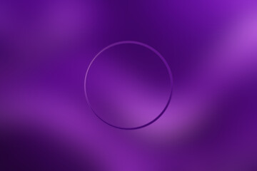 Fioletowe abstrakcyjne tło z efektem 3D i subtelnym okręgiem – futurystyczny motyw graficzny do projektów cyfrowych i brandingowych