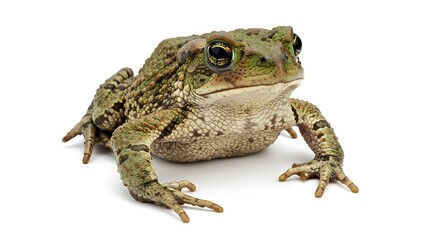 Fototapeta premium Close up of an American toad on a white background