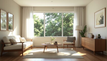 Mid-Century Modern Interior Design Scene