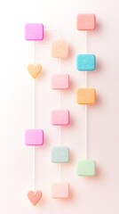 Pastel Flowchart with Decision Icons and YesNo Paths