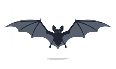Bat With Pumpkin Vector Illustration