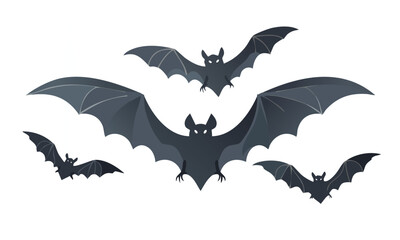 Wispy Halloween Bat Vector Element